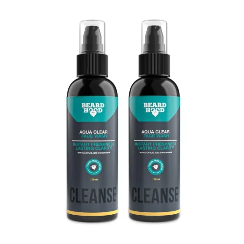 Image of Beardhood Aqua Clear Face Wash for Men Po2