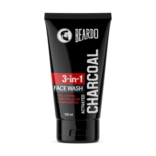 Image of Beardo 3-in-1 Activated Charcoal Face Wash| Deep Cleanse, Exfoliate & Detoxify