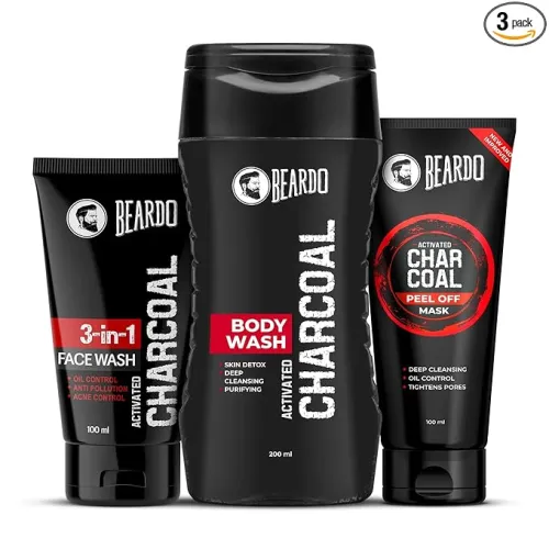 Image of Beardo 3-in-1 Charcoal Detox Kit