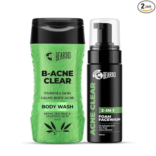 Image of Beardo Acne Clear Facewash & Bodywash for Men (Pack of 2)