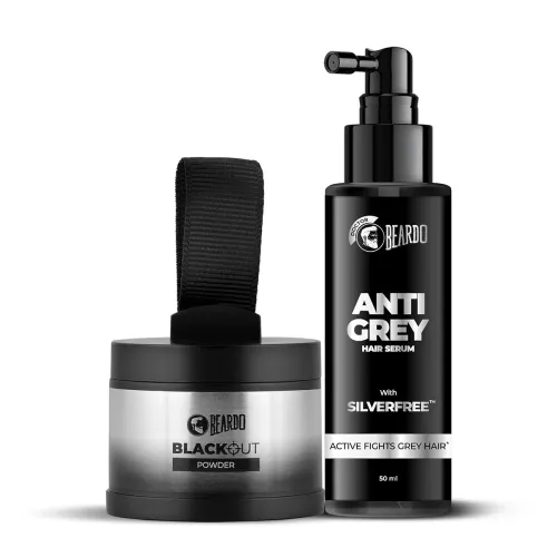 Image of Beardo Anti Grey Hair Serum & Blackout Powder Setof2
