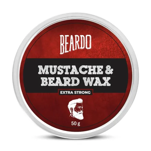 Image of Beardo Beard and Mustache Wax, 50 gm | Beard Wax for Beard & Mustache Styling | Long Lasting Extra Strong Hold Wax for M