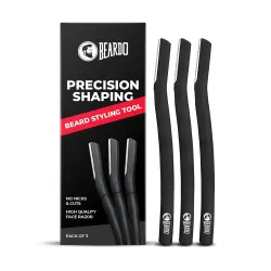 Beardo Beard Styling Tool for Men | Pack of 3 | Beard Styling Razor for Men | Reusable Razor | Sharp, Safe & Precise Sha