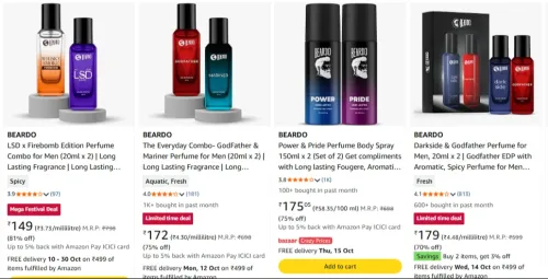Image of Beardo Beauty Products at minimum 80% Discount