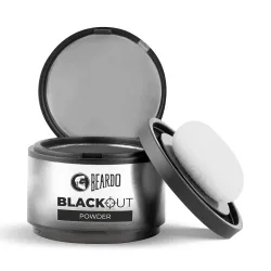 Beardo Blackout Hair Powder 4g - Black | Root Touch Up for Grey Hair | Instantly Covers Grey Roots, Beard Patches & Bald Spots | Thick Black Fiber Hairline Powder | Highly Pigmented, Long-La...