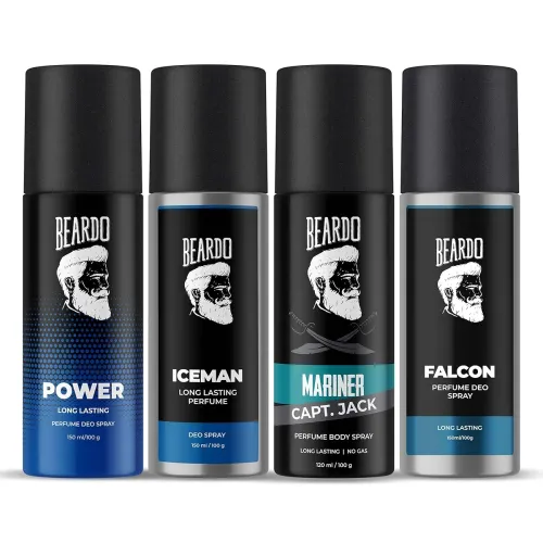Image of Beardo Body Spray Set for Men – Pack of 4