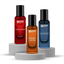 Beardo Classic Power Pack- GodFather,Whisky Smoke & Legend Perfume for Men (20ml x 3) | Long Lasting Fragrance |