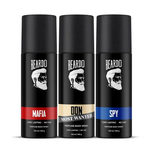 Image of Beardo Deodorant Perfume Body Spray Set For Men (120ml x 3)