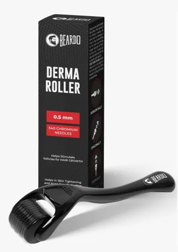 Image of BEARDO Derma Roller for Hair Growth | 540 Chromium Needles|0.5 mm|Dermaroller Hair Fall (36 g)