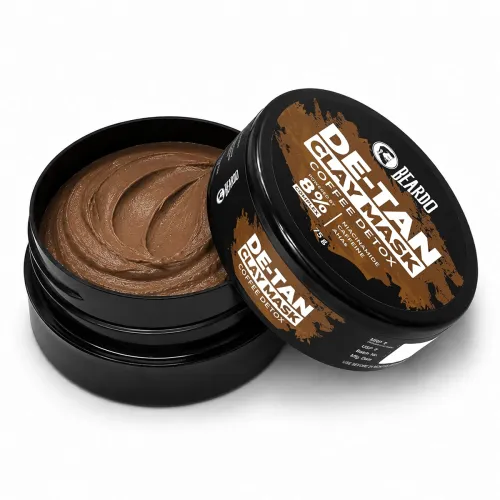 Image of Beardo De-Tan Clay Mask for Men, 75g | Tan Removal & Skin Brightening Face Pack