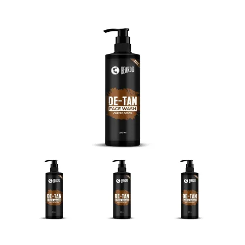Image of BEARDO DeTan Face Wash for Men, 200ml (Pack of 4)