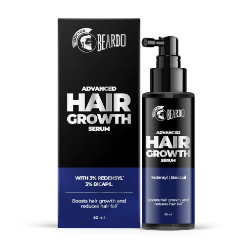 Image of BEARDO Dr. Advanced Hair Growth Serum For Men, 50 Ml | Contains 3% Redensyl, 3% Baicapil, Rosemary | Stimulates Hair Gro