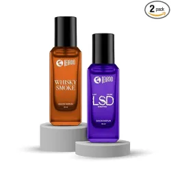 Beardo Dual Intensity LSD +Whisky Smoke Perfume for Men (20ml x 2)