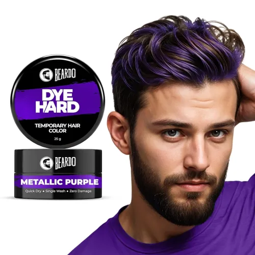 Image of Beardo Dye Hard Temporary Hair Color, 25g (Metallic Purple)