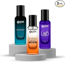 Beardo FUSION Trio Perfume Set - LSD,Mariner & Whisky Smoke Firebomb Perfume for Men (20ml x 3)