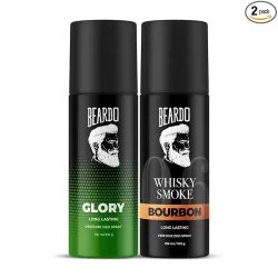 Beardo Glory & Whisky Smoke Bourbon Perfume Body Spray (Set of 2) Get compliments