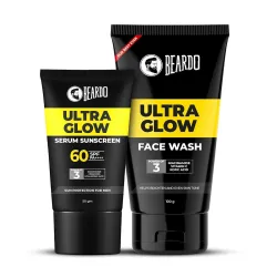 Beardo Glow Mode on Kit | Ultra Glow Serum Sunscreen & Facewash