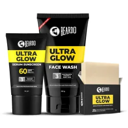 Beardo Glow Mode Serum Sunscreen Facewash Kit
