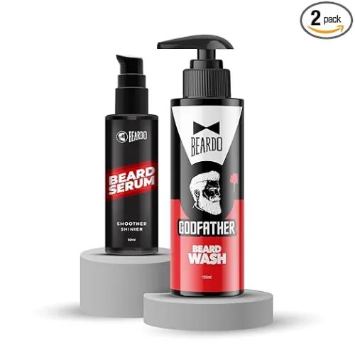 Image of Beardo Godfather Beard Wash & Serum Set of 2