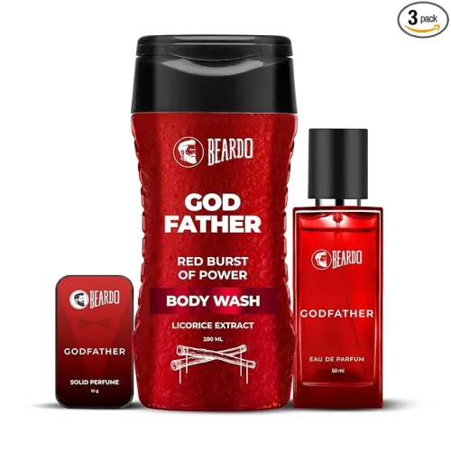 Image of Beardo GodFather Grooming Combo (Set of 3)