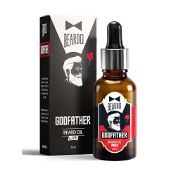 Beardo Godfather Lite Beard and Moustache Oil, 30 ml | Non-Sticky, Light Beard Oil for Men| Pleasant Fragrance | Ideal f