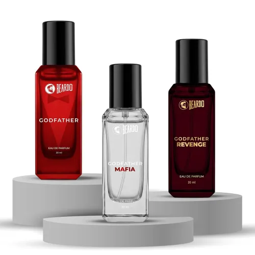 Image of Beardo Godfather Mini Trio Perfume Set Godfather Mafia & Revenge EDP (20ml Each) 
