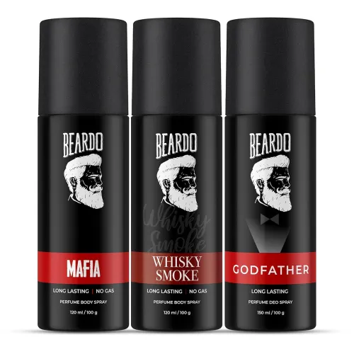 Image of Beardo Godfather Whisky Smoke & Mafia Perfume (Set of 3) 