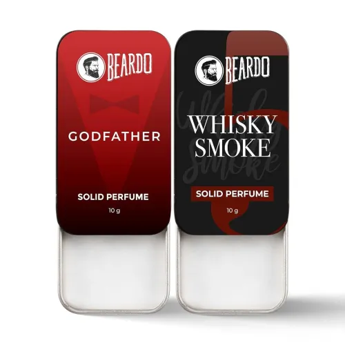 Image of Beardo Godfather & Whisky Smoke Solid Perfume 10g (Set of 2)
