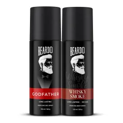 Beardo Godfather & Whisky Smoke Perfume Body Spray Combo, So2
