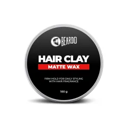 Beardo Hair Clay Wax for Men, 100 gm | Hair Clay for men | Styling Wax | Volumizing | Strong Hold | Restylable |Matte Finish | Easy to Wash Off | Texture Clay for Men