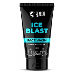 BEARDO Ice Blast Cooling Facewash for Men, 100 ml | INSTANT Icy freshness | Aloe Vera Face wash, Vitamin E & Menthol for