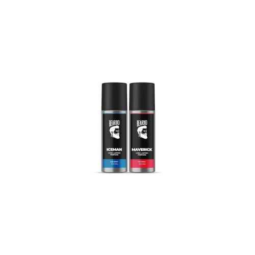 Image of BEARDO Iceman & Maverick Perfume Deo Spray Combo For Men, 150 ml x 2