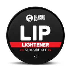 Beardo Lip Lightener for Men with Kojic Acid & SPF 30, 7g | Non-Tinted Brightening Lip Balm | Lip Balm for Dark, Dry & C