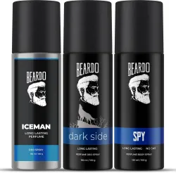 BEARDO Long Lasting Deo Sprays Combo for Men Pack of 3