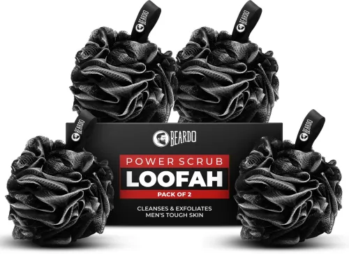 Image of BEARDO Loofah (Pack of 4, Black)
