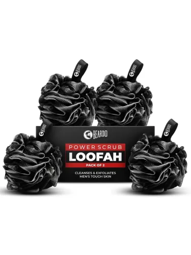 Image of BEARDO Loofah (Pack of 4, Black)