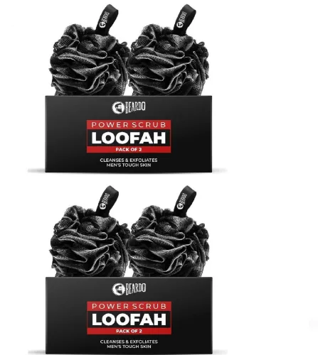 Image of Beardo Loofah  (Pack of 4, Black)