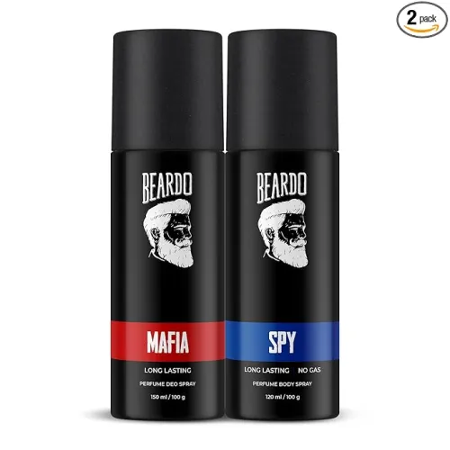 Image of Beardo Mafia & Spy Deodorant Perfume Body Spray (120ml x 2)