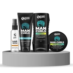 Beardo Man Curls 4-Step Complete Hair Care Routine: (Set of 4)