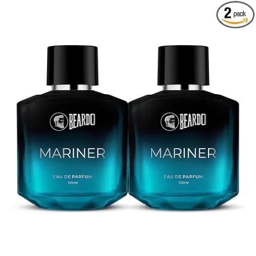 Image of BEARDO Mariner EDP for Men, (100ml X 2) | Eau De Parfum |Long Lasting Perfume for Men | Body Spray for Men | Day Time Fr