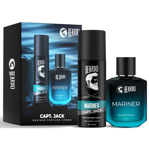 Image of Beardo Mariner Perfume EDP 50ml & Mariner Captain Jack Perfume Body Spray 120ml for Men | Eau De Parfum | Long Lasting P