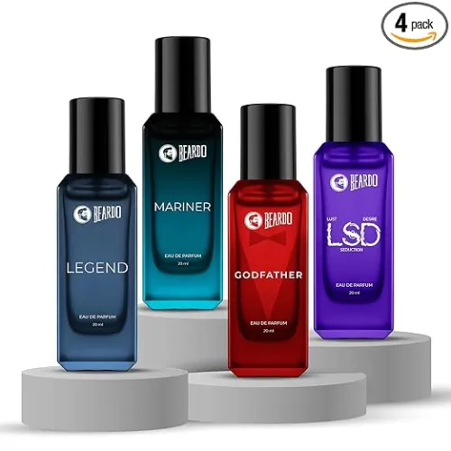 Image of Beardo Masculine Four Perfume Set for Men (20ml x4) – LSD, Mariner, Legend & Godfather