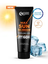 BEARDO MAX Sunscreen Cooling Gel SPF 60+ PA++++ with Broad Spectrum UVA/UVB