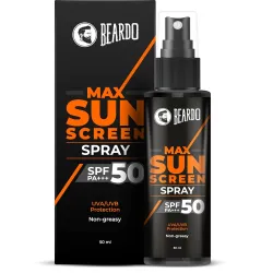 Beardo Max Sunscreen SPF 50 & PA+++ Spray for Men | Non-greasy Spray for Men | Easy Application of Sunscreen for Oily Sk