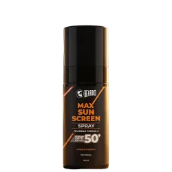 Beardo Max Sunscreen Spray SPF 50+ for Men | Invisible Formula | No White Cast | Lightweight & Non-Sticky Sun Protection | Easy Spray Application
