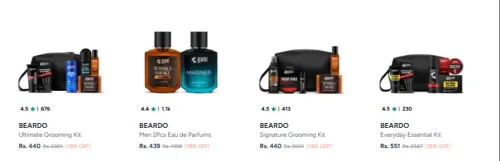 Image of Beardo Men's Grooming Products Up to 78% Discount