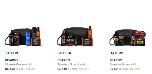 Image of Beardo Men's Grooming Products up to 78% Discount