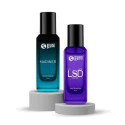 Beardo Midnight Duo- LSD & Mariner Perfume for Men (20ml x 2) | Long Lasting Fragrance | Long Lasting Perfume for Men