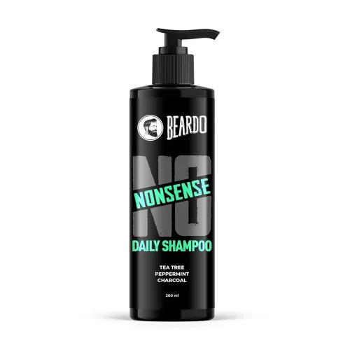 Image of Beardo No Nonsense Daily Shampoo for Men 200ml | For Healthy, Clean Scalp | Anti-inflammatory Peppermint, Tea Tree Fight