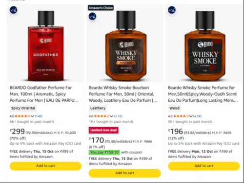 Image of Beardo Perfume at Upto 80% Discount